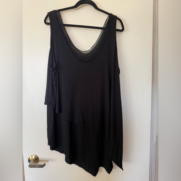 Sejour Layered Tank Top in Black Size 2X - Picture 1 of 10